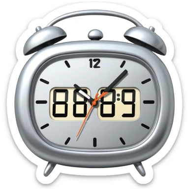Alarm clock sticker