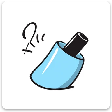 Hand-drawn blue VO2 max test mouthpiece with valve, simple fitness lab equipment sticker