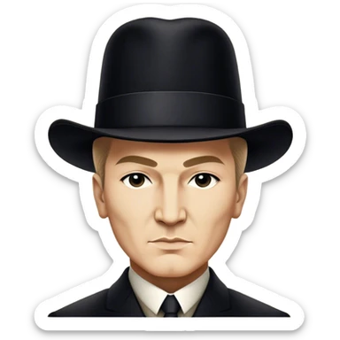 ​Cinematic Realistic Portrait of a Young Mustafa Kemal Atatürk, depicted in his iconic tall black hat and traditional attire with a confident, visionary expression, rendered with rich historical textures and warm, inspiring lighting that captures his youthful dynamism and transformative leadership, sticker