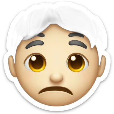 Tired blinking face sticker