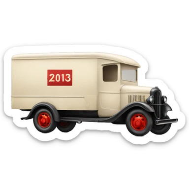1935 moving van truck sticker