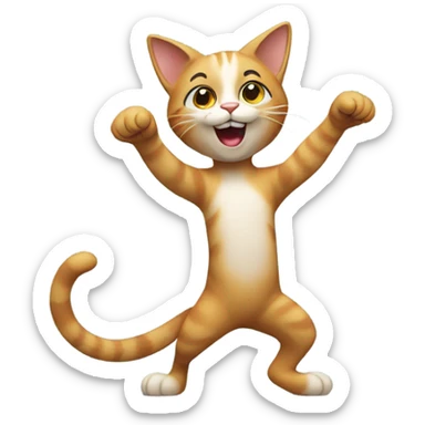 Cat doing a crip walk sticker