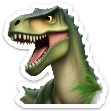 Crea un dinosaurio furioso  sticker