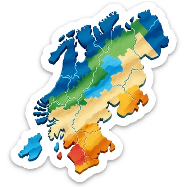 Finland geography map sticker