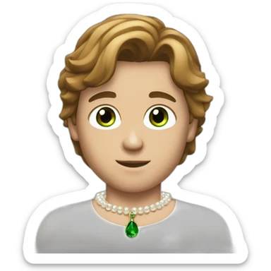 Posh-muscle-boy-with-pearl-necklace-and-green-eyes-and-brown-hair sticker