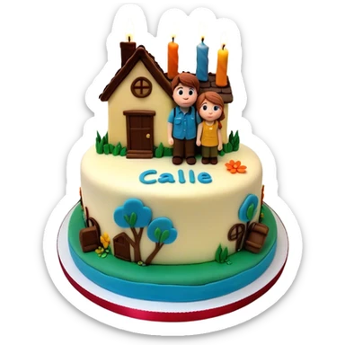 Up movie house cake for 20 birthday  sticker