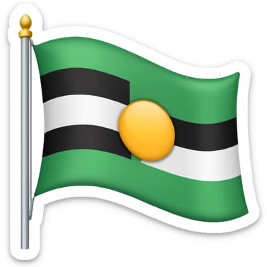 I want a flag as a emoji its made by three colours white green and black sticker