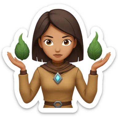 earth bender woman who has powers to shape mold sticker