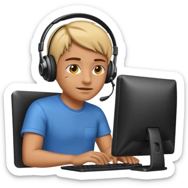 create a realistic emoji showing logistic person monitored something sticker