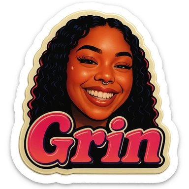 Grin 
add the words W Subzwz in pink  sticker