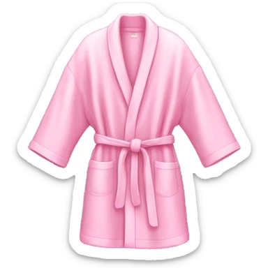 Light pink bathroom robe sticker