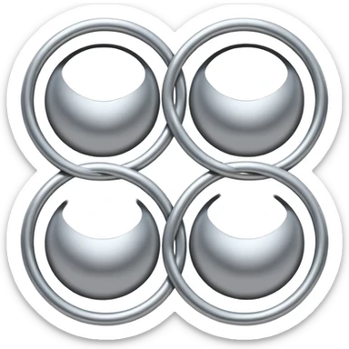 4 circles next to each other conected that looks like audi logo sticker