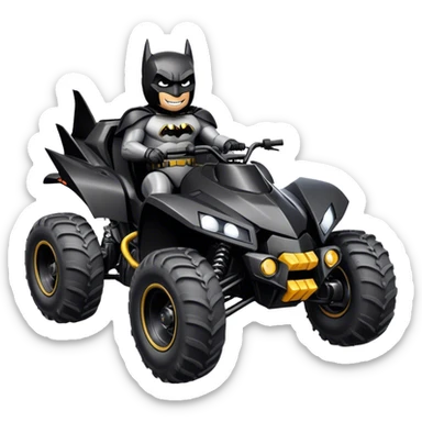 batmobile atv raptor 700 with a smile sticker