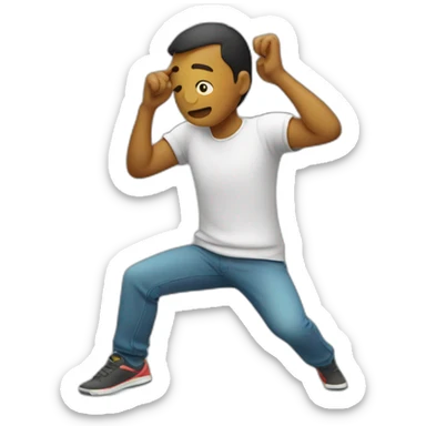 Personne qui fait un dab sticker