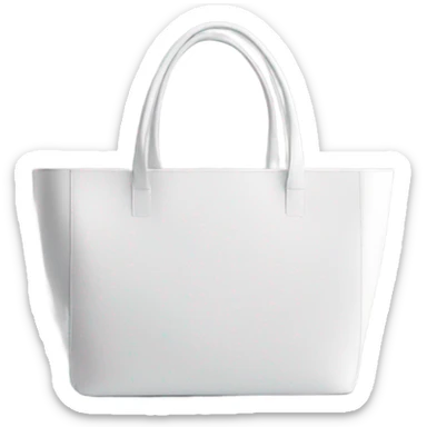 white structured totebag sticker