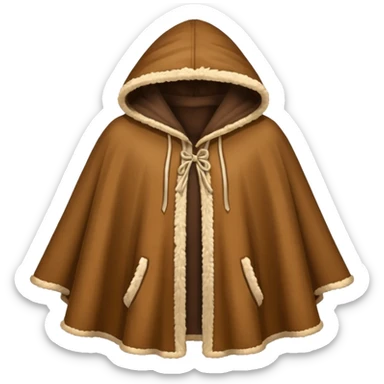 A hooded animal-skin cape lined with warm wool.










 sticker
