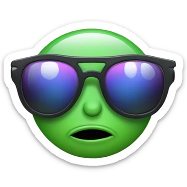 alien emojwith sunglasses  sticker