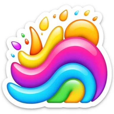 Colores juntos como se la tablet estuviera trabada sticker