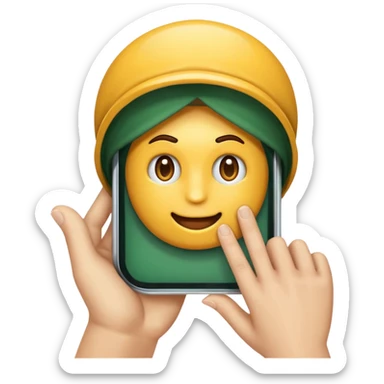 Crea un icono de iPhone WhatsApp que sea haciendo el gesto de meter la nariz por los dedos mientras los dedos hacen un círculo. Así: 👌🏻 sticker