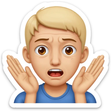 person with ear pain sticker