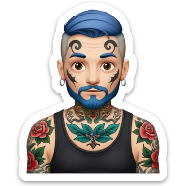 tattooed folk tattoo artist eccentric sticker