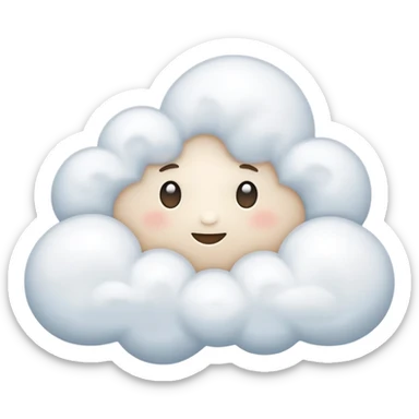 heaven cloud without face sticker