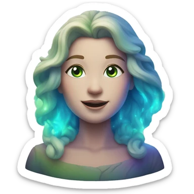 Aurora Borealis circular sticker