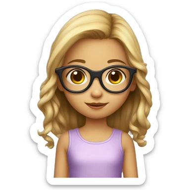 Petite fille avec lunette sticker