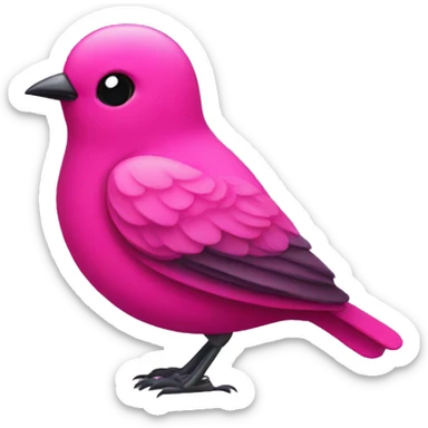 Small Hot pink bird sticker