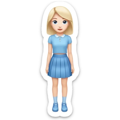 Lacey Short Light blue skirt sticker