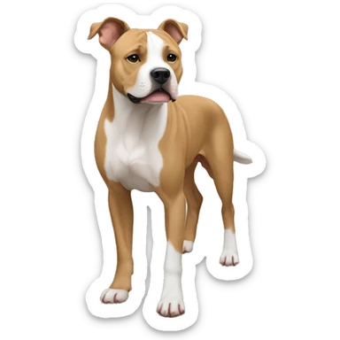Fawn American Staffordshire Terrier sticker