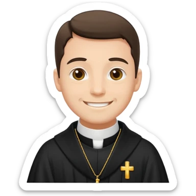 The priest presiding over the wedding sticker
