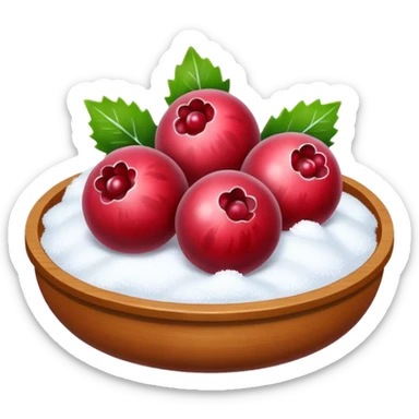Cranberrys in the snow (powered sugar) sticker