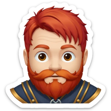 Ein zwerg mit roten Haaren sticker