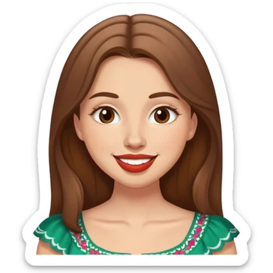 Brown haired white girl kissing light skin mexican sticker