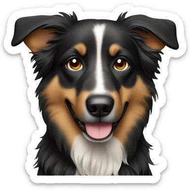 bohemian shepherd dog black sticker
