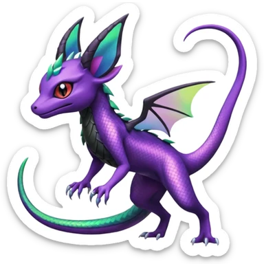 Shiny Salandit-Noivern-Espeon-Noibat-Hybrid (Full body) sticker