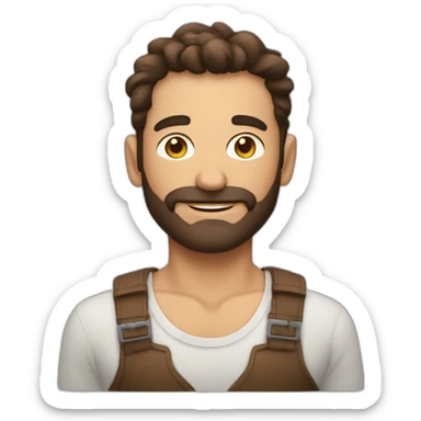 Personne de sexe masculin brun qui fait le poirier sticker