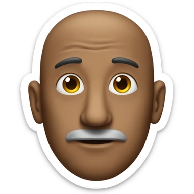 A man with a rather large nose sticker