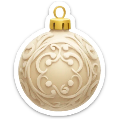 beige ornament sticker