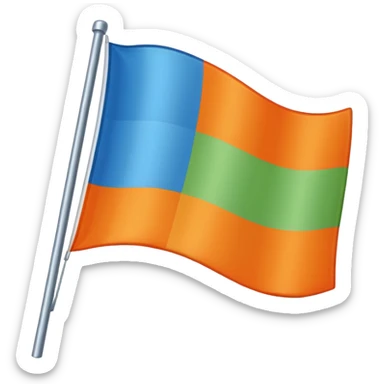 Emoji de drapeau avec les couleurs suivante : 🟦🟧🟩⚪️ plus clair le vert et oublie pas le blanc  sticker