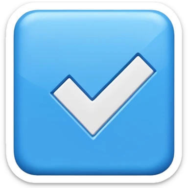 can u make roblox blue square checkmark and square should be tilted sticker