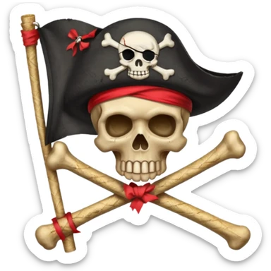 Fait moi ce drapeau a l'identique 🏴‍☠️ et rajoute sur la tête de mort un chapeau de paille avec un file rouge sticker