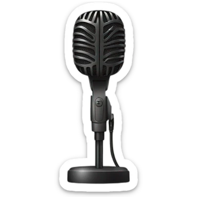 olding a microphone. The journalist should be in professional attire sticker