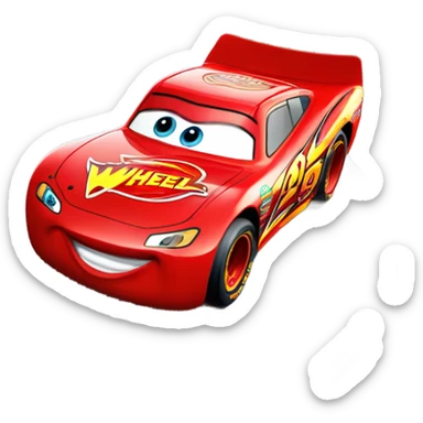 Lightning McQueen hot wheels track sticker