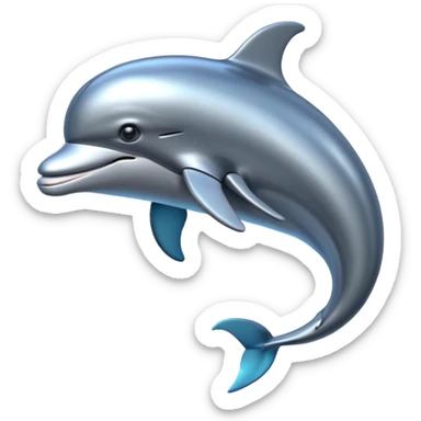 robot dolphin with iron skin sticker