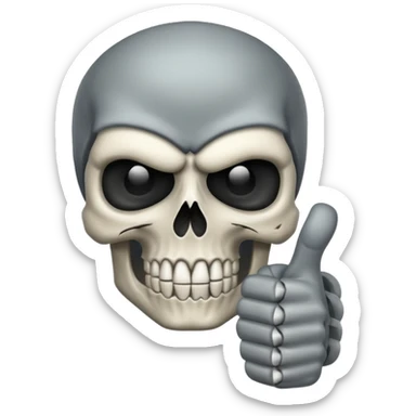 Skull punisher giving thumbs up sticker