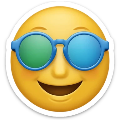 😎 emoji woth multiple colour sunglass sticker