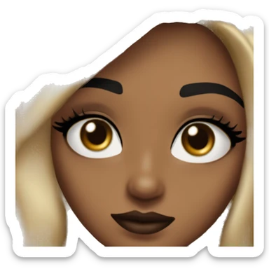 Créate a girl with black hair and a 90s blog out with hazel eyes. She has Brown lipstick on and a small eyeliner with besutiful eyelashes and gold estribos sticker