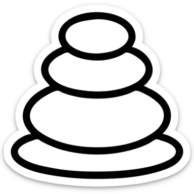icon on the theme of yoga stones classes.  sticker